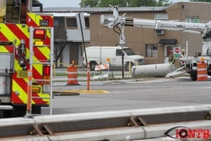 Construction crew damaged gas line