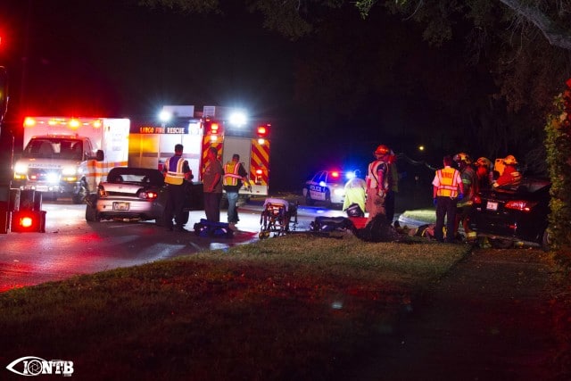 Scene of fatal vehicle crash on Keene Road Saturday evening