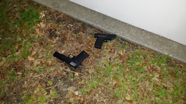 Pellet guns discarded near the scene of Collazo Rodriguez's arrest