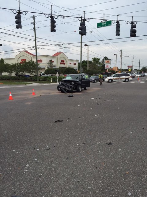 Vehicle crash at intersection of 54th Avenue N and 66th Street