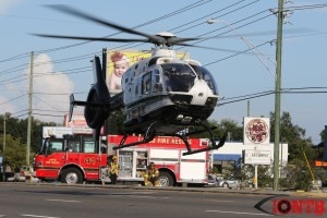 Bayflite departing the scene on east Bay Drive with the injured bicyclist