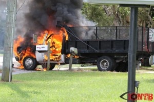 Truck Fire on Starkey Road in Seminole Friday afternoon