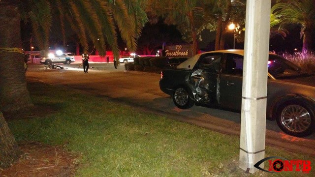 Scene of fatal motorcycle crash at 700 Starkey Road in Largo, Florida