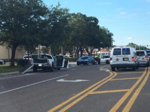 Investigators onscene of rollover crash on Forest Lakes Blvd south of Tampa Road